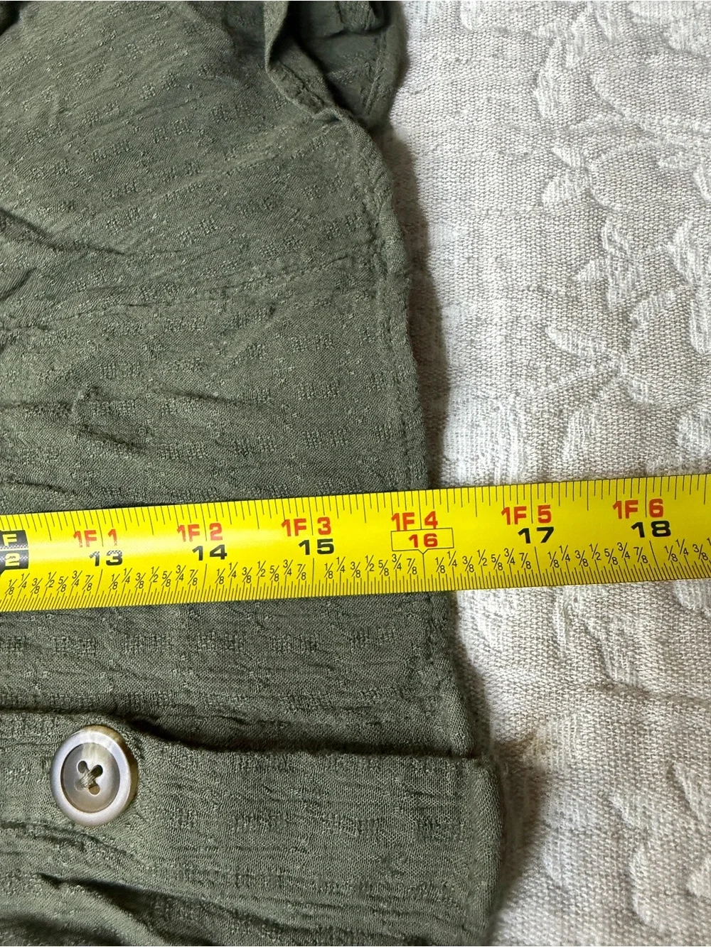 American Eagle Outfitters Women's Olive Green Button-Front Midi Dress Petite
